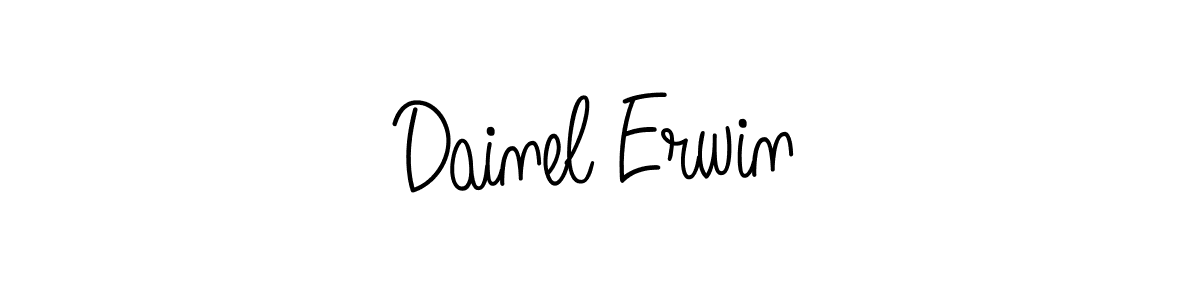 Design your own signature with our free online signature maker. With this signature software, you can create a handwritten (Angelique-Rose-font-FFP) signature for name Dainel Erwin. Dainel Erwin signature style 5 images and pictures png