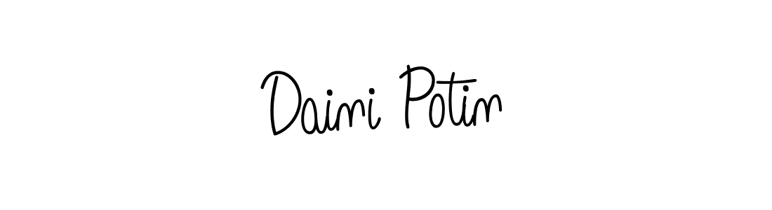 Daini Potin stylish signature style. Best Handwritten Sign (Angelique-Rose-font-FFP) for my name. Handwritten Signature Collection Ideas for my name Daini Potin. Daini Potin signature style 5 images and pictures png