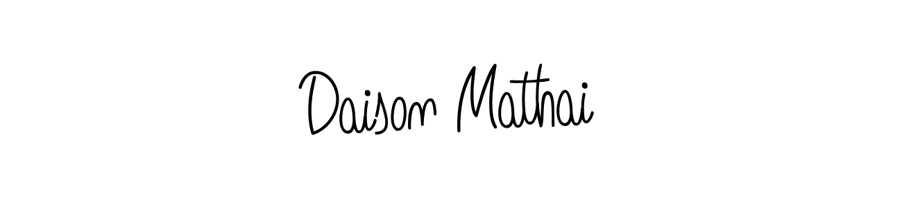 Daison Mathai stylish signature style. Best Handwritten Sign (Angelique-Rose-font-FFP) for my name. Handwritten Signature Collection Ideas for my name Daison Mathai. Daison Mathai signature style 5 images and pictures png