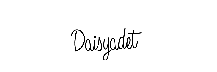 Make a beautiful signature design for name Daisyadet. With this signature (Angelique-Rose-font-FFP) style, you can create a handwritten signature for free. Daisyadet signature style 5 images and pictures png