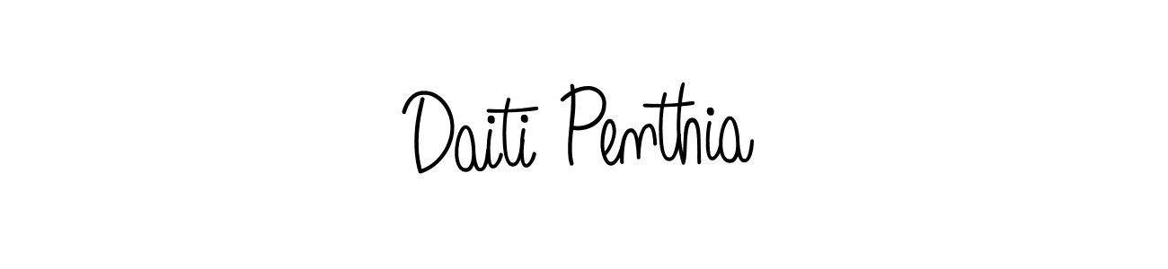 Design your own signature with our free online signature maker. With this signature software, you can create a handwritten (Angelique-Rose-font-FFP) signature for name Daiti Penthia. Daiti Penthia signature style 5 images and pictures png