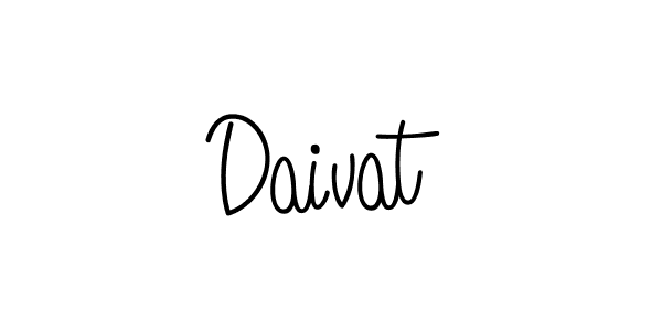 The best way (Angelique-Rose-font-FFP) to make a short signature is to pick only two or three words in your name. The name Daivat include a total of six letters. For converting this name. Daivat signature style 5 images and pictures png
