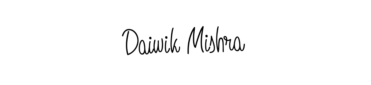How to make Daiwik Mishra name signature. Use Angelique-Rose-font-FFP style for creating short signs online. This is the latest handwritten sign. Daiwik Mishra signature style 5 images and pictures png
