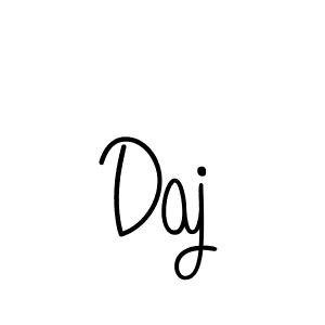 Use a signature maker to create a handwritten signature online. With this signature software, you can design (Angelique-Rose-font-FFP) your own signature for name Daj. Daj signature style 5 images and pictures png