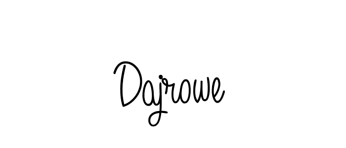 Design your own signature with our free online signature maker. With this signature software, you can create a handwritten (Angelique-Rose-font-FFP) signature for name Dajrowe. Dajrowe signature style 5 images and pictures png