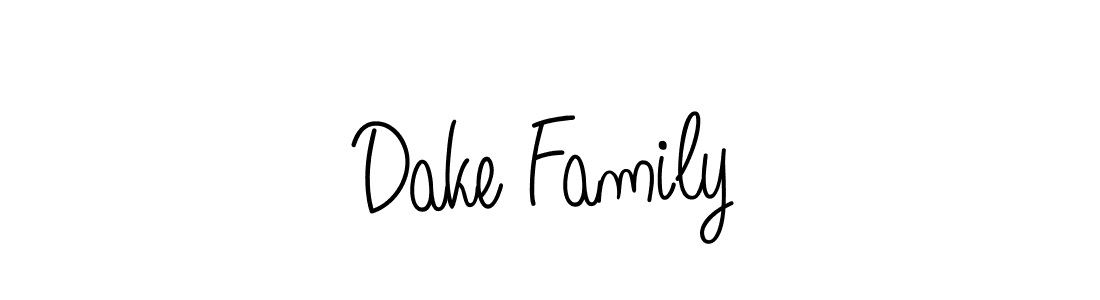 Make a beautiful signature design for name Dake Family. With this signature (Angelique-Rose-font-FFP) style, you can create a handwritten signature for free. Dake Family signature style 5 images and pictures png