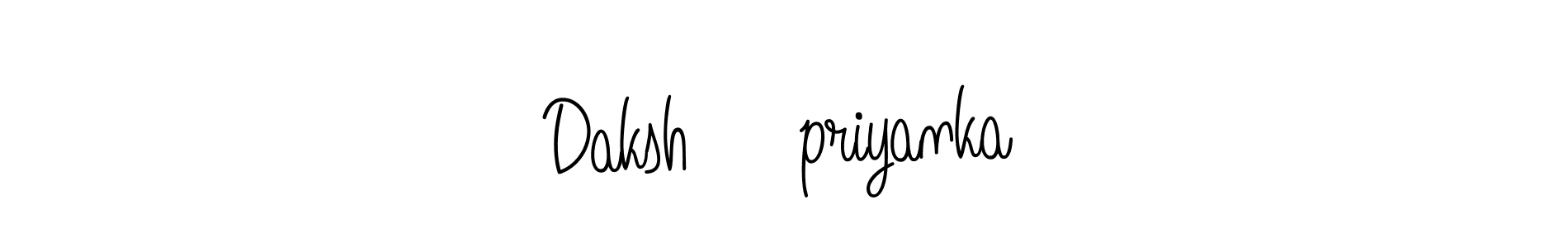 if you are searching for the best signature style for your name Daksh❤️priyanka. so please give up your signature search. here we have designed multiple signature styles  using Angelique-Rose-font-FFP. Daksh❤️priyanka signature style 5 images and pictures png