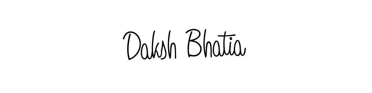 The best way (Angelique-Rose-font-FFP) to make a short signature is to pick only two or three words in your name. The name Daksh Bhatia include a total of six letters. For converting this name. Daksh Bhatia signature style 5 images and pictures png