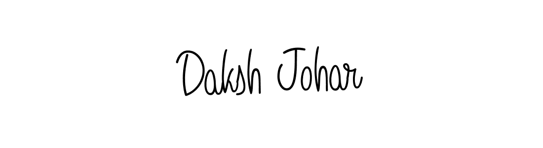 How to make Daksh Johar name signature. Use Angelique-Rose-font-FFP style for creating short signs online. This is the latest handwritten sign. Daksh Johar signature style 5 images and pictures png
