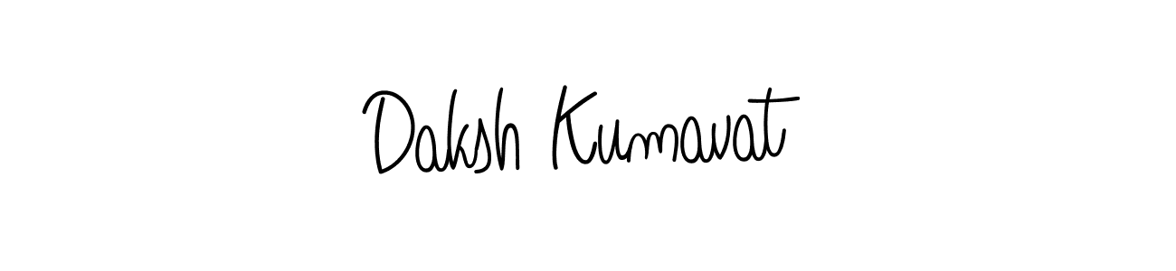 The best way (Angelique-Rose-font-FFP) to make a short signature is to pick only two or three words in your name. The name Daksh Kumavat include a total of six letters. For converting this name. Daksh Kumavat signature style 5 images and pictures png