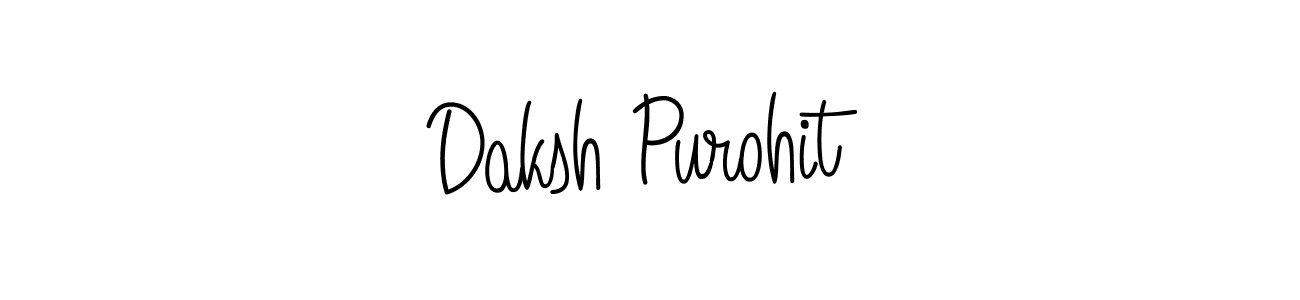 Design your own signature with our free online signature maker. With this signature software, you can create a handwritten (Angelique-Rose-font-FFP) signature for name Daksh Purohit. Daksh Purohit signature style 5 images and pictures png