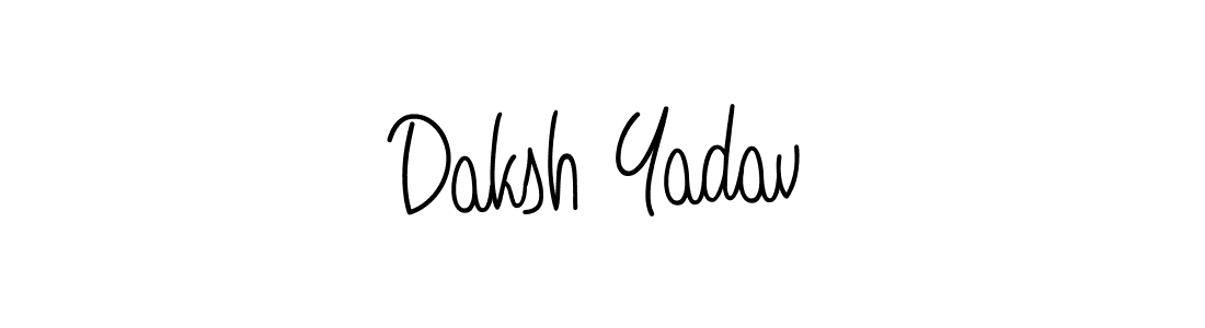 Use a signature maker to create a handwritten signature online. With this signature software, you can design (Angelique-Rose-font-FFP) your own signature for name Daksh Yadav. Daksh Yadav signature style 5 images and pictures png