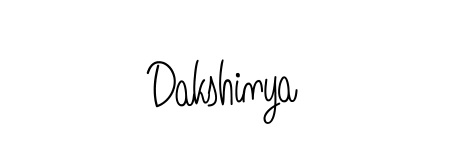 Use a signature maker to create a handwritten signature online. With this signature software, you can design (Angelique-Rose-font-FFP) your own signature for name Dakshinya. Dakshinya signature style 5 images and pictures png