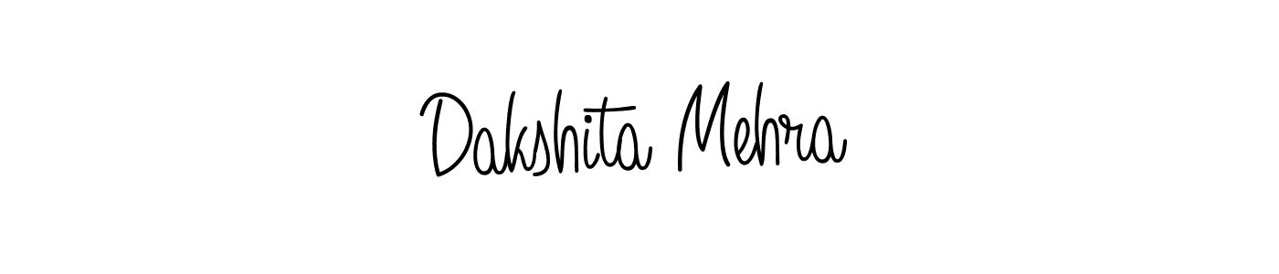 You should practise on your own different ways (Angelique-Rose-font-FFP) to write your name (Dakshita Mehra) in signature. don't let someone else do it for you. Dakshita Mehra signature style 5 images and pictures png