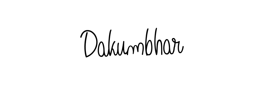 Design your own signature with our free online signature maker. With this signature software, you can create a handwritten (Angelique-Rose-font-FFP) signature for name Dakumbhar. Dakumbhar signature style 5 images and pictures png