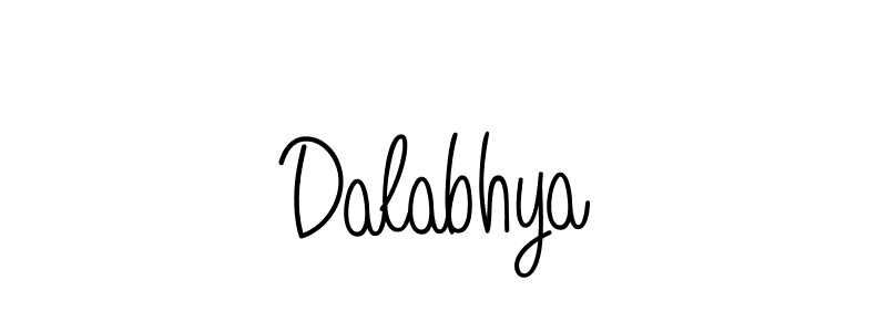 How to make Dalabhya name signature. Use Angelique-Rose-font-FFP style for creating short signs online. This is the latest handwritten sign. Dalabhya signature style 5 images and pictures png