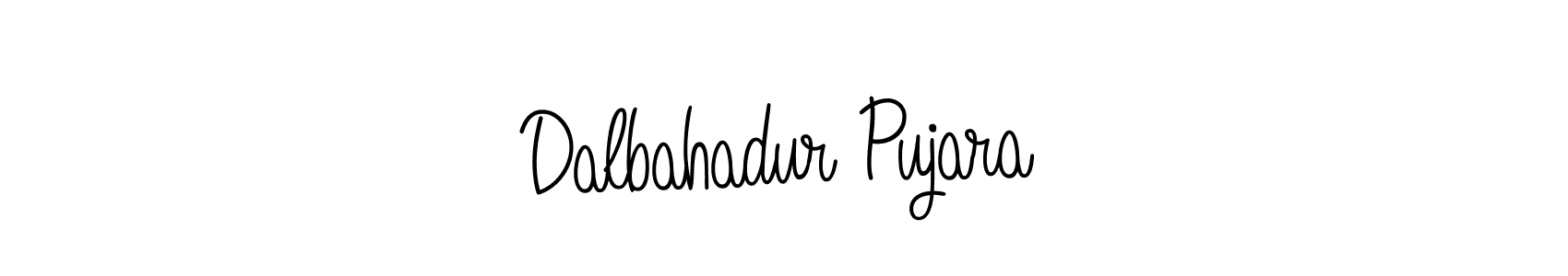 Dalbahadur Pujara stylish signature style. Best Handwritten Sign (Angelique-Rose-font-FFP) for my name. Handwritten Signature Collection Ideas for my name Dalbahadur Pujara. Dalbahadur Pujara signature style 5 images and pictures png