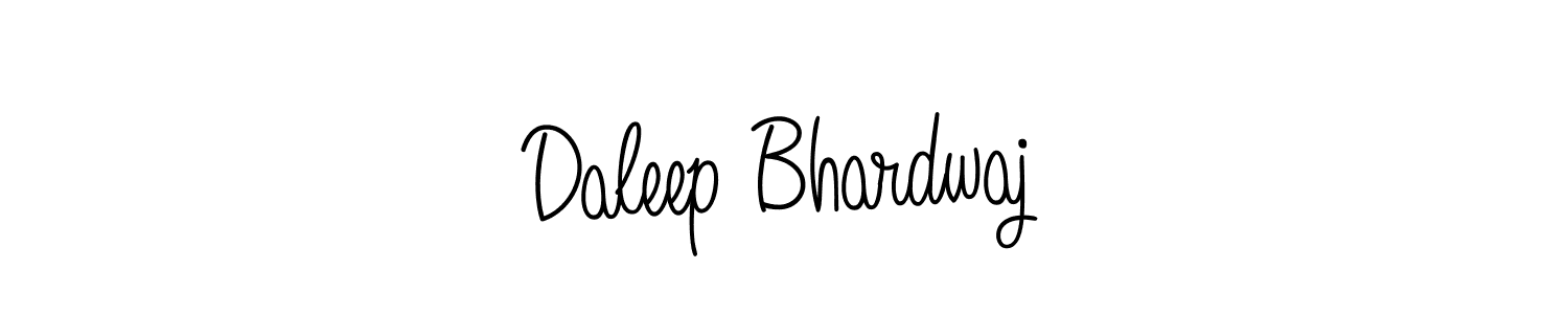 Create a beautiful signature design for name Daleep Bhardwaj. With this signature (Angelique-Rose-font-FFP) fonts, you can make a handwritten signature for free. Daleep Bhardwaj signature style 5 images and pictures png