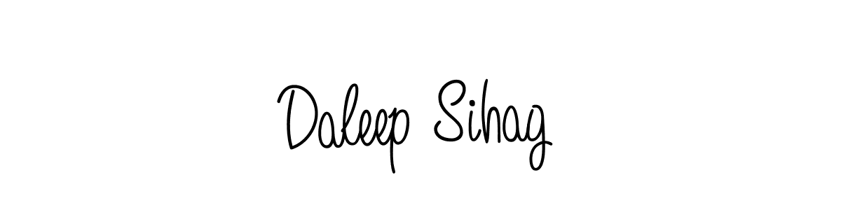 Make a beautiful signature design for name Daleep Sihag. With this signature (Angelique-Rose-font-FFP) style, you can create a handwritten signature for free. Daleep Sihag signature style 5 images and pictures png