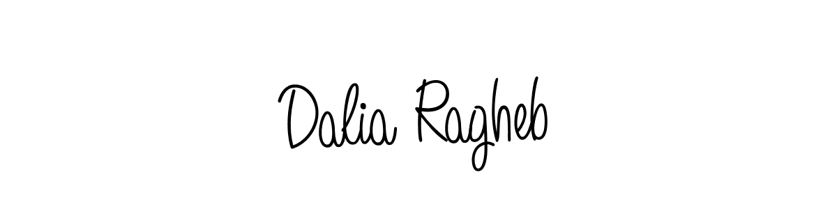 Dalia Ragheb stylish signature style. Best Handwritten Sign (Angelique-Rose-font-FFP) for my name. Handwritten Signature Collection Ideas for my name Dalia Ragheb. Dalia Ragheb signature style 5 images and pictures png