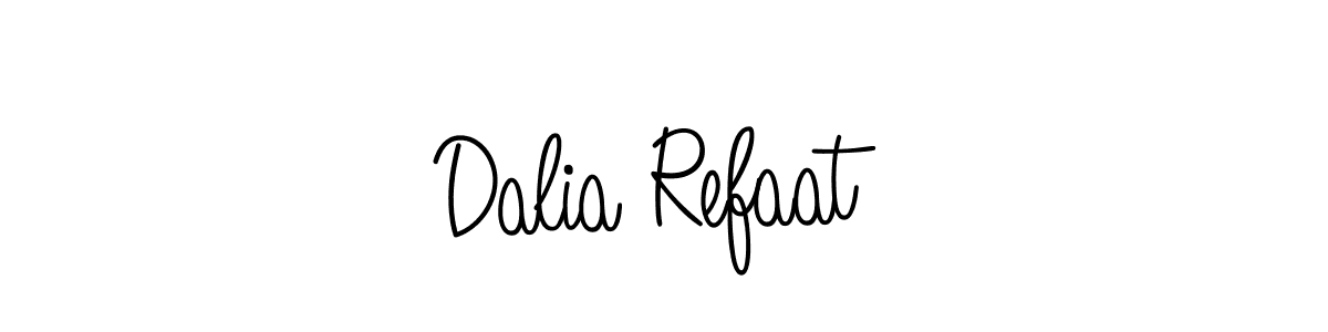 How to make Dalia Refaat name signature. Use Angelique-Rose-font-FFP style for creating short signs online. This is the latest handwritten sign. Dalia Refaat signature style 5 images and pictures png