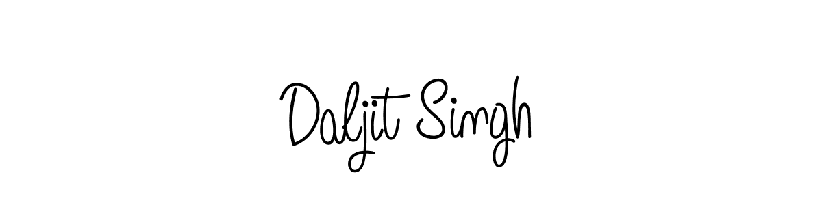 You should practise on your own different ways (Angelique-Rose-font-FFP) to write your name (Daljit Singh) in signature. don't let someone else do it for you. Daljit Singh signature style 5 images and pictures png