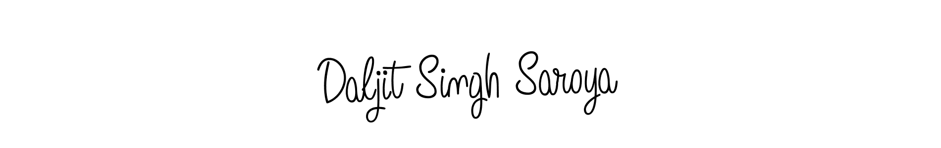 How to make Daljit Singh Saroya name signature. Use Angelique-Rose-font-FFP style for creating short signs online. This is the latest handwritten sign. Daljit Singh Saroya signature style 5 images and pictures png