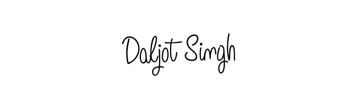 You should practise on your own different ways (Angelique-Rose-font-FFP) to write your name (Daljot Singh) in signature. don't let someone else do it for you. Daljot Singh signature style 5 images and pictures png