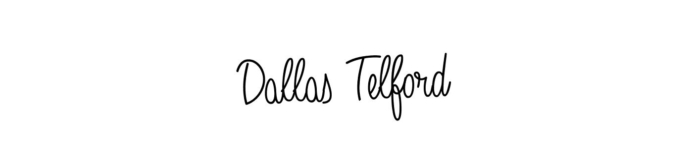Use a signature maker to create a handwritten signature online. With this signature software, you can design (Angelique-Rose-font-FFP) your own signature for name Dallas Telford. Dallas Telford signature style 5 images and pictures png