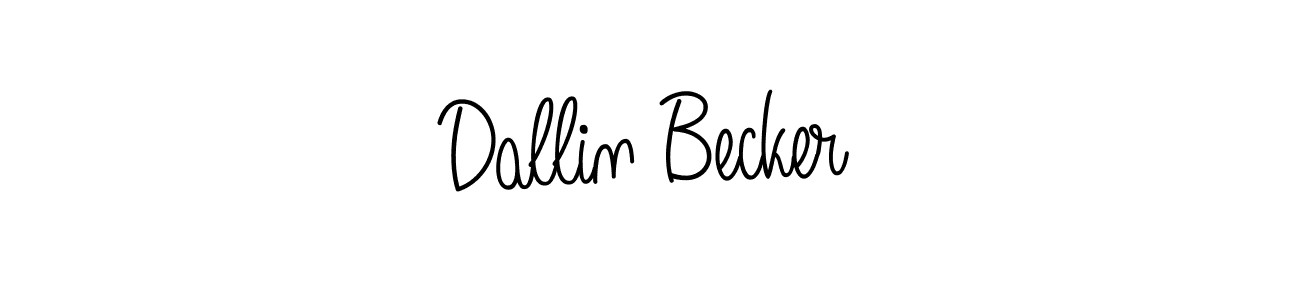 Dallin Becker stylish signature style. Best Handwritten Sign (Angelique-Rose-font-FFP) for my name. Handwritten Signature Collection Ideas for my name Dallin Becker. Dallin Becker signature style 5 images and pictures png