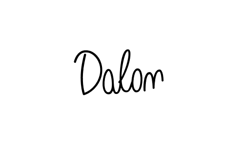 Design your own signature with our free online signature maker. With this signature software, you can create a handwritten (Angelique-Rose-font-FFP) signature for name Dalon. Dalon signature style 5 images and pictures png