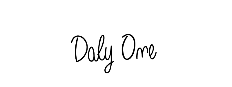 Make a beautiful signature design for name Daly One. With this signature (Angelique-Rose-font-FFP) style, you can create a handwritten signature for free. Daly One signature style 5 images and pictures png