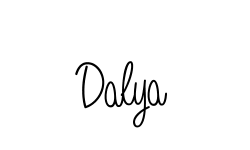 Make a beautiful signature design for name Dalya. With this signature (Angelique-Rose-font-FFP) style, you can create a handwritten signature for free. Dalya signature style 5 images and pictures png