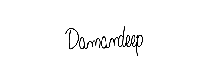 Damandeep stylish signature style. Best Handwritten Sign (Angelique-Rose-font-FFP) for my name. Handwritten Signature Collection Ideas for my name Damandeep. Damandeep signature style 5 images and pictures png