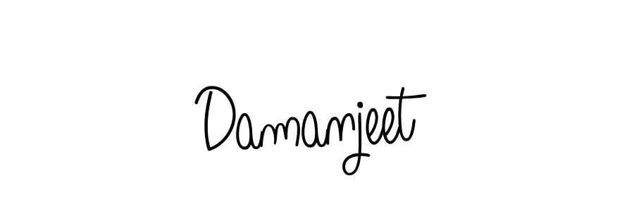 Make a beautiful signature design for name Damanjeet. With this signature (Angelique-Rose-font-FFP) style, you can create a handwritten signature for free. Damanjeet signature style 5 images and pictures png
