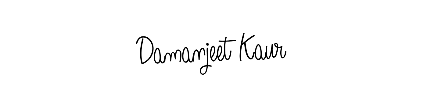 The best way (Angelique-Rose-font-FFP) to make a short signature is to pick only two or three words in your name. The name Damanjeet Kaur include a total of six letters. For converting this name. Damanjeet Kaur signature style 5 images and pictures png