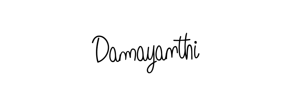 Create a beautiful signature design for name Damayanthi. With this signature (Angelique-Rose-font-FFP) fonts, you can make a handwritten signature for free. Damayanthi signature style 5 images and pictures png