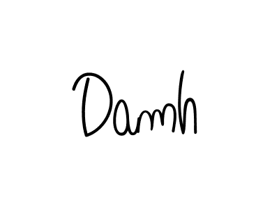 Use a signature maker to create a handwritten signature online. With this signature software, you can design (Angelique-Rose-font-FFP) your own signature for name Damh. Damh signature style 5 images and pictures png