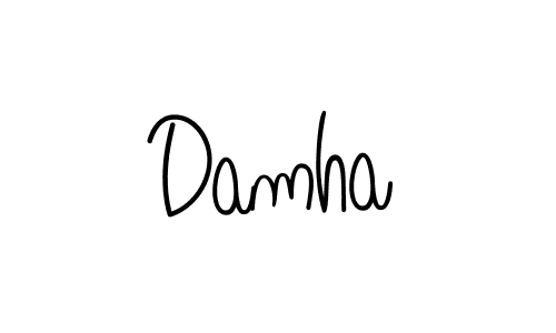 How to make Damha signature? Angelique-Rose-font-FFP is a professional autograph style. Create handwritten signature for Damha name. Damha signature style 5 images and pictures png