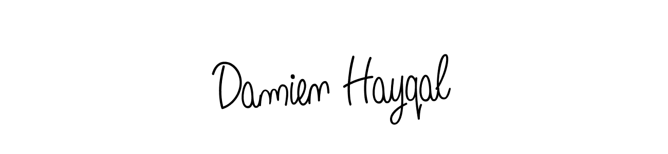 The best way (Angelique-Rose-font-FFP) to make a short signature is to pick only two or three words in your name. The name Damien Hayqal include a total of six letters. For converting this name. Damien Hayqal signature style 5 images and pictures png