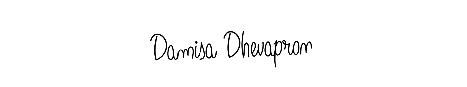 if you are searching for the best signature style for your name Damisa Dhevapron. so please give up your signature search. here we have designed multiple signature styles  using Angelique-Rose-font-FFP. Damisa Dhevapron signature style 5 images and pictures png