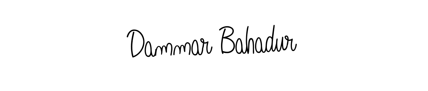 Use a signature maker to create a handwritten signature online. With this signature software, you can design (Angelique-Rose-font-FFP) your own signature for name Dammar Bahadur. Dammar Bahadur signature style 5 images and pictures png