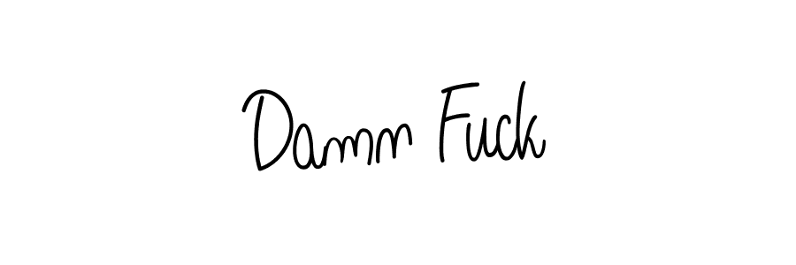 Use a signature maker to create a handwritten signature online. With this signature software, you can design (Angelique-Rose-font-FFP) your own signature for name Damn Fuck. Damn Fuck signature style 5 images and pictures png