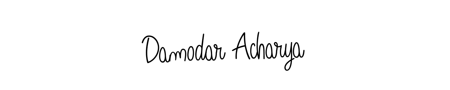 How to make Damodar Acharya name signature. Use Angelique-Rose-font-FFP style for creating short signs online. This is the latest handwritten sign. Damodar Acharya signature style 5 images and pictures png