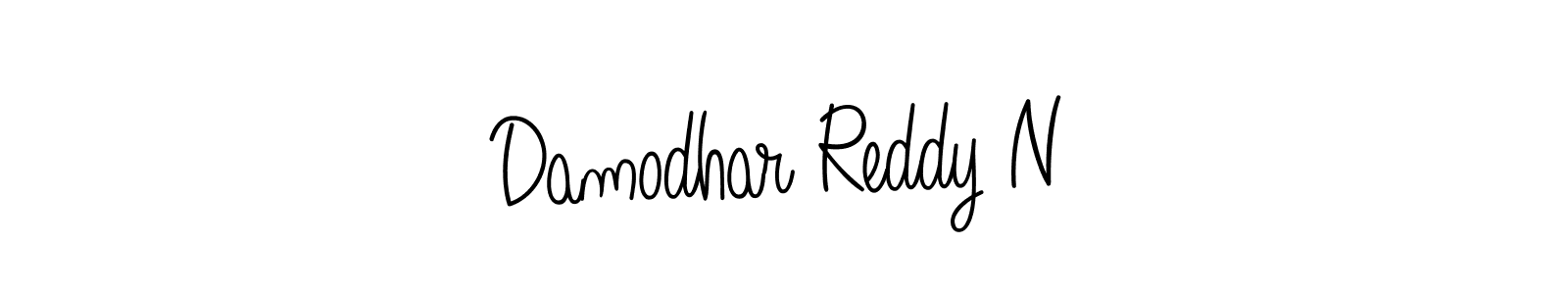 Design your own signature with our free online signature maker. With this signature software, you can create a handwritten (Angelique-Rose-font-FFP) signature for name Damodhar Reddy N. Damodhar Reddy N signature style 5 images and pictures png