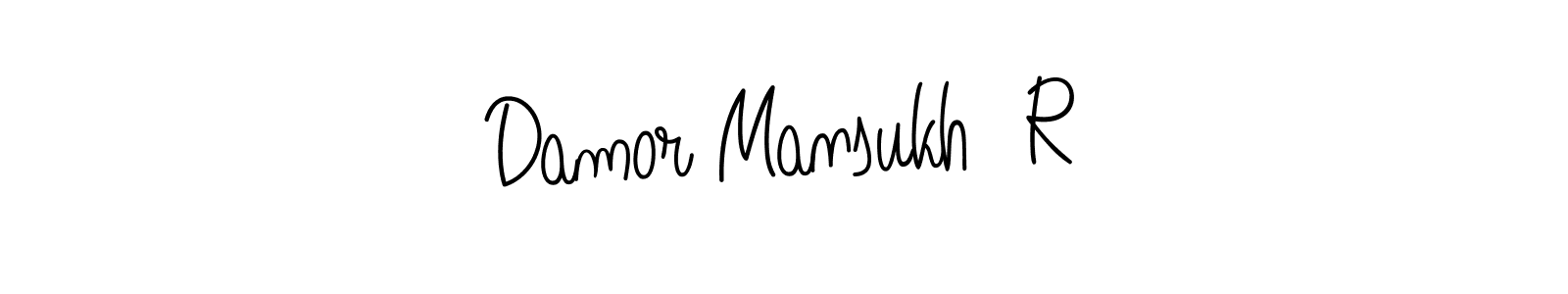 Create a beautiful signature design for name Damor Mansukh  R. With this signature (Angelique-Rose-font-FFP) fonts, you can make a handwritten signature for free. Damor Mansukh  R signature style 5 images and pictures png