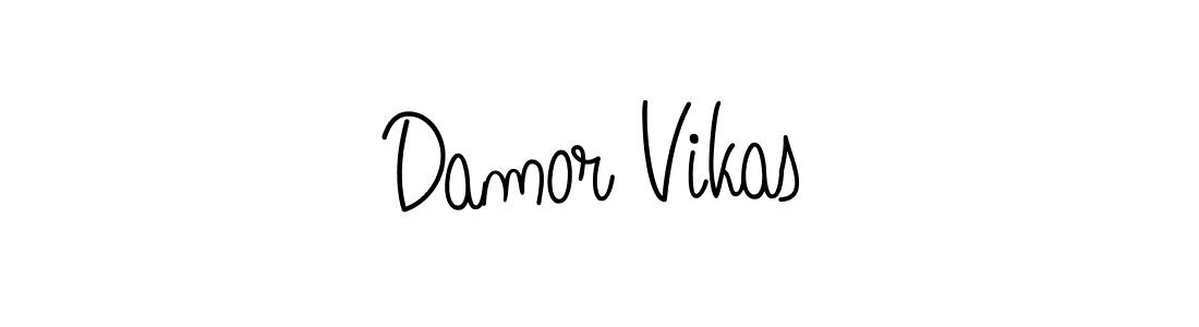 The best way (Angelique-Rose-font-FFP) to make a short signature is to pick only two or three words in your name. The name Damor Vikas include a total of six letters. For converting this name. Damor Vikas signature style 5 images and pictures png