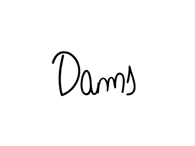 The best way (Angelique-Rose-font-FFP) to make a short signature is to pick only two or three words in your name. The name Dams include a total of six letters. For converting this name. Dams signature style 5 images and pictures png