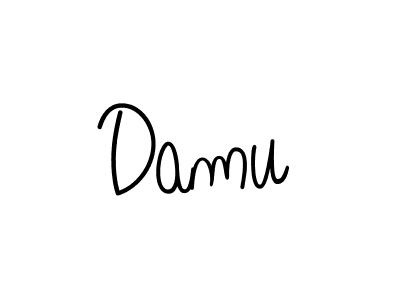 The best way (Angelique-Rose-font-FFP) to make a short signature is to pick only two or three words in your name. The name Damu include a total of six letters. For converting this name. Damu signature style 5 images and pictures png