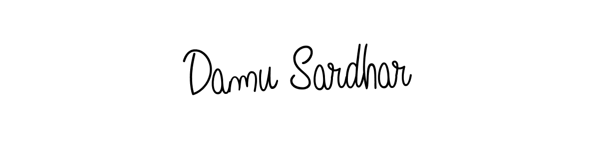 Damu Sardhar stylish signature style. Best Handwritten Sign (Angelique-Rose-font-FFP) for my name. Handwritten Signature Collection Ideas for my name Damu Sardhar. Damu Sardhar signature style 5 images and pictures png